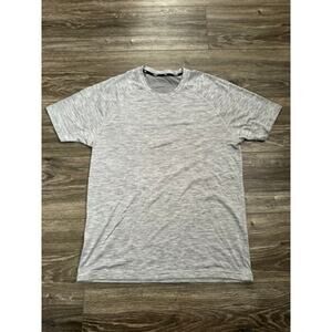 Rhone Mens Vapor Training T-Shirt Light Gray Athletic Gym Shirt